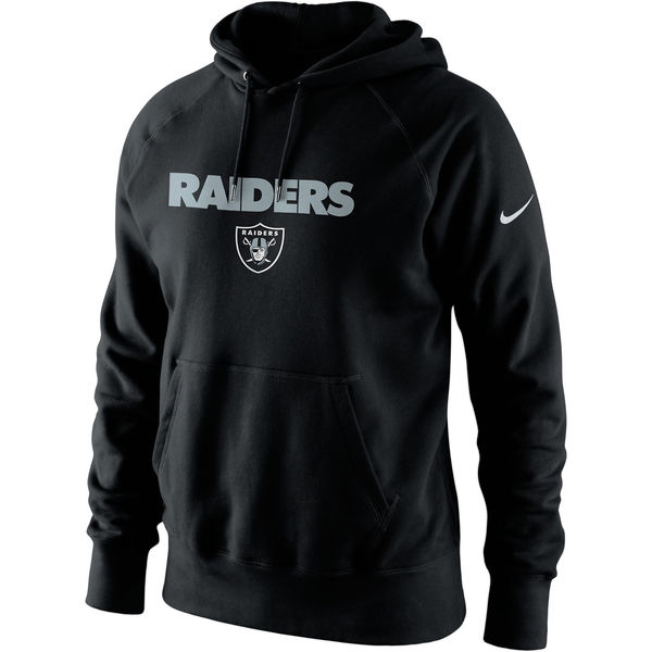 Men Oakland Raiders Nike Lockup Pullover Hoodie Black->youth nfl jersey->Youth Jersey